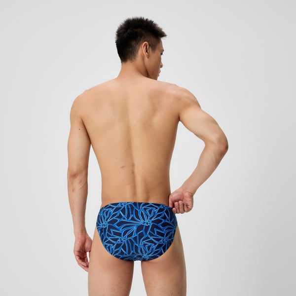 Speedo Men's Club Training Printed Brief Blue