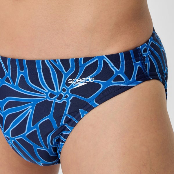 Speedo Men's Club Training Printed Brief Blue