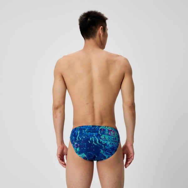 Speedo Men's Club Training Printed Brief Navy
