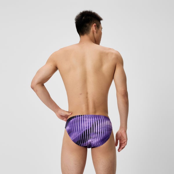 Speedo Men's Club Training Printed Brief Purple