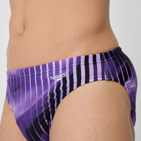 Speedo Men's Club Training Printed Brief Purple
