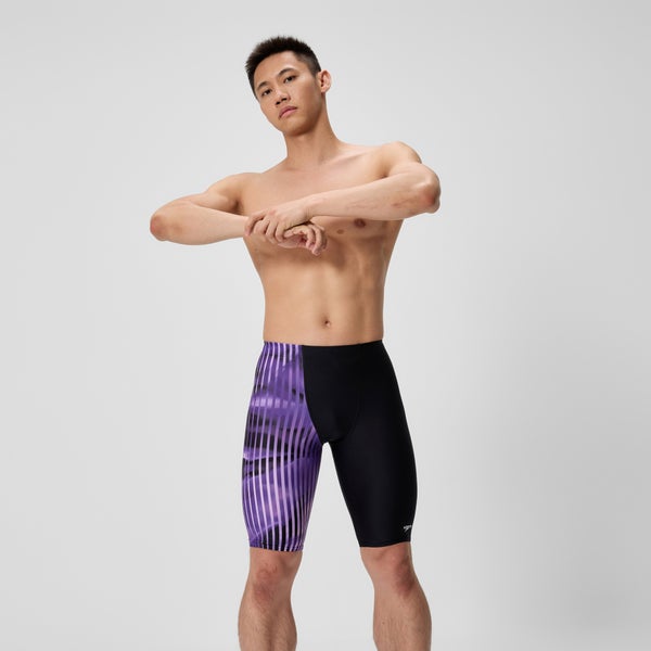 speedo Men's Club Training Printed Jammer Purple