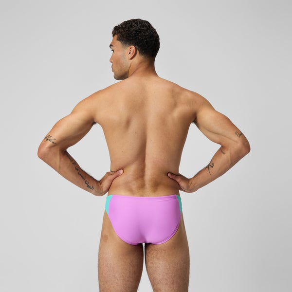 Speedo Men's Colorblock Solar Brief Pink/Blue