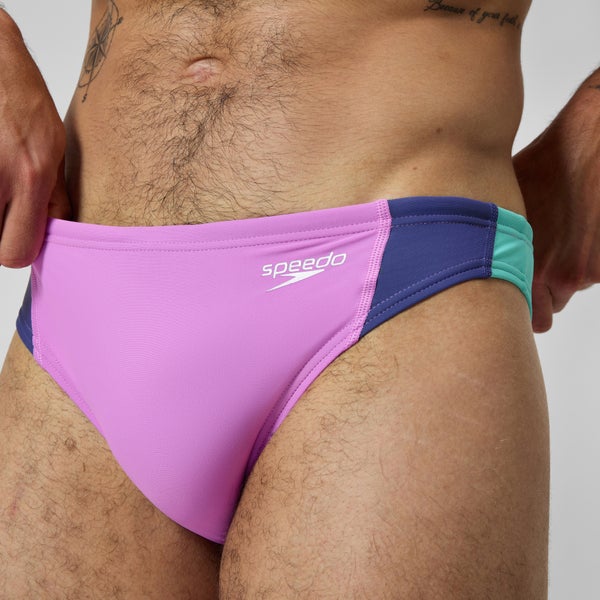 Speedo Men's Colorblock Solar Brief Pink/Blue