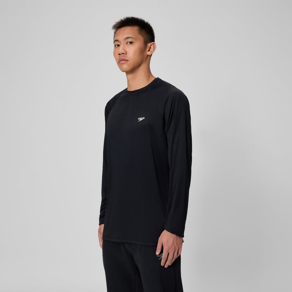 Speedo Men's Easy Long Sleeve Rashguard Black