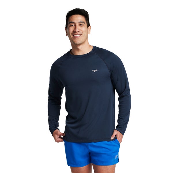 speedo Men's Easy Long Sleeve Rashguard Navy