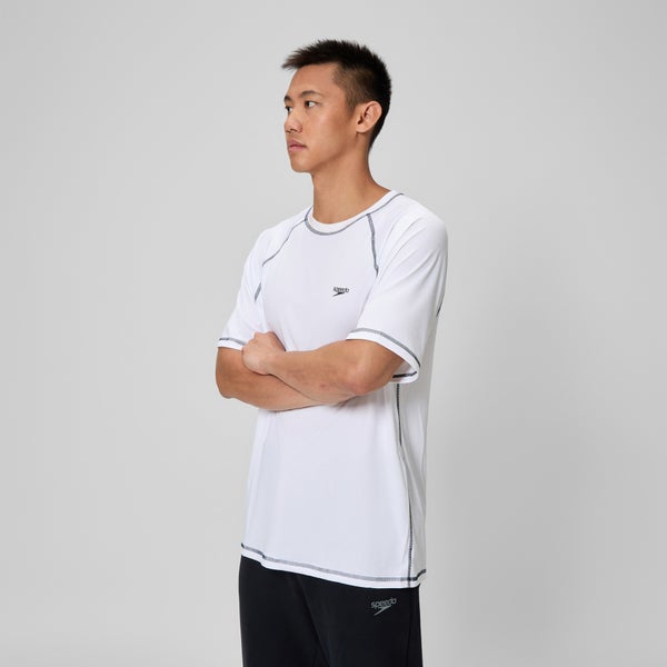 Speedo Men's Easy Short Sleeve Rashguard White