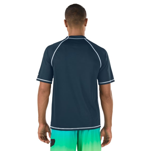 Speedo Men's Easy Short Sleeve Swim Rashguard Navy