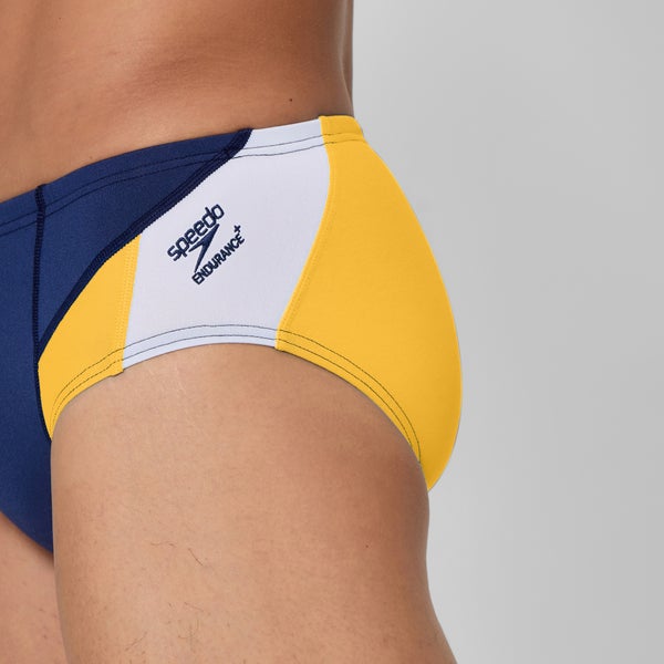 Speedo Men's Edge Splice Brief Navy/Gold