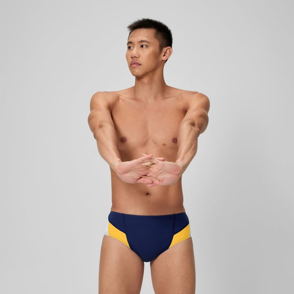 speedo Men's Edge Splice Brief Navy/Gold