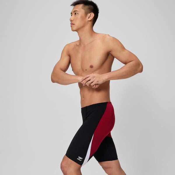 Speedo Men's Edge Splice Jammer Black/Red