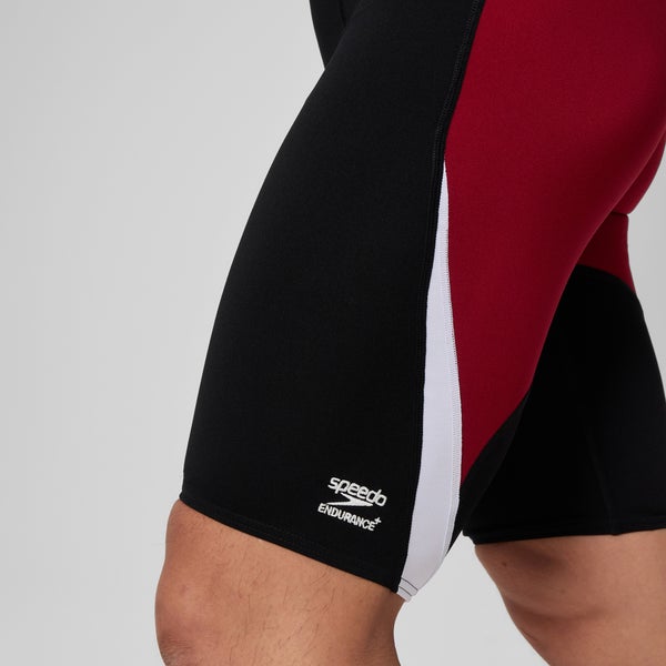Speedo Men's Edge Splice Jammer Black/Red