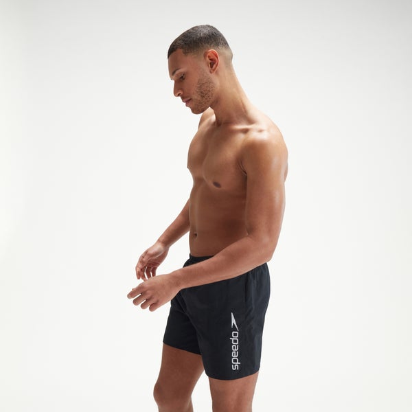 speedo Men's Essentials 16" Swim Shorts Black/White