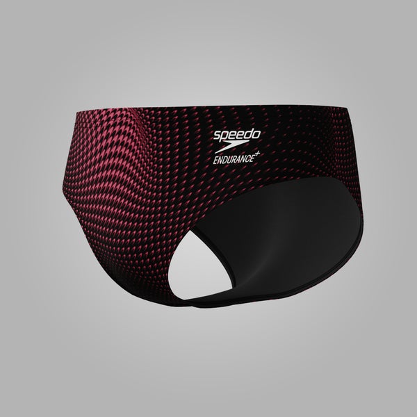 Speedo Men's Flow Brief Black/Maroon