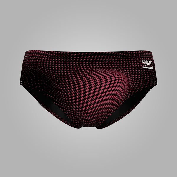 speedo Men's Flow Brief Black/Maroon