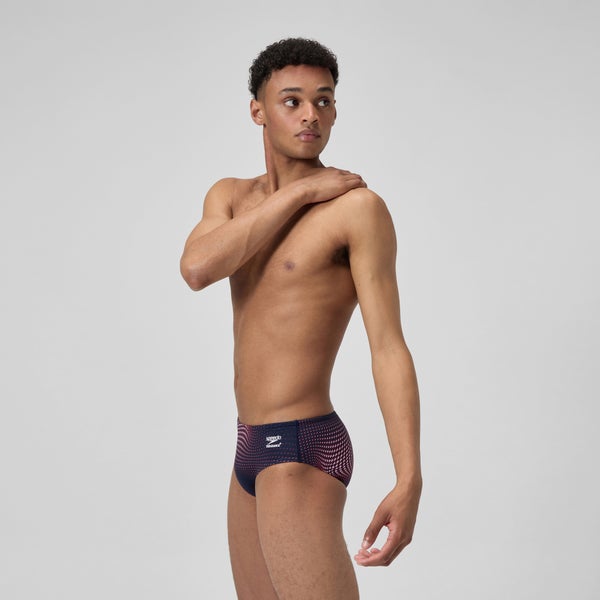 Speedo Men's Flow Brief Navy/Red