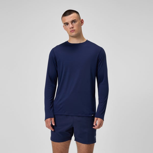 speedo Men's Graphic Long Sleeve Rashguard Navy