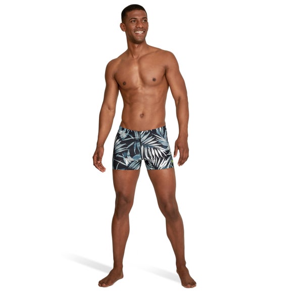 Speedo Men's Hothouse Floral Square Leg Navy