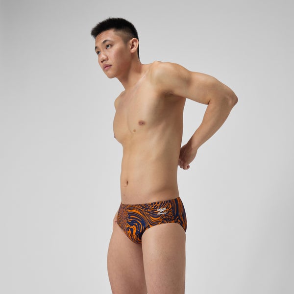 Speedo Men's Hydrochasm Brief Orange/Navy
