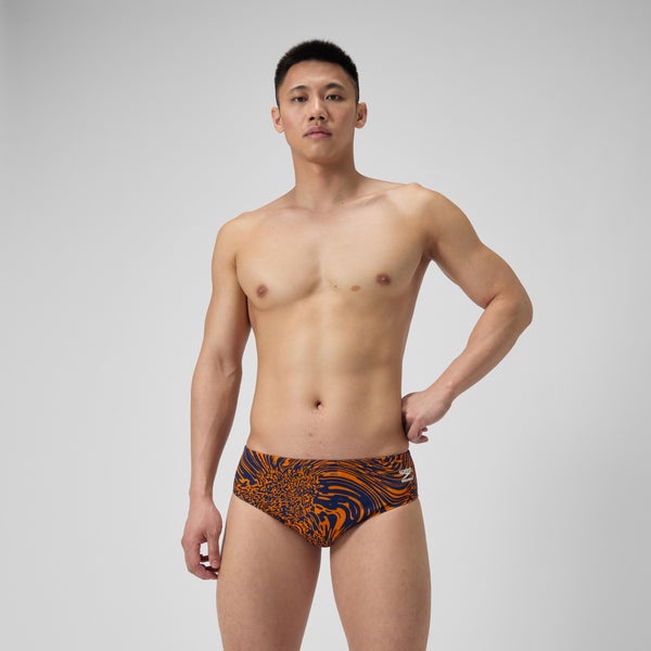 speedo Men's Hydrochasm Brief Orange/Navy