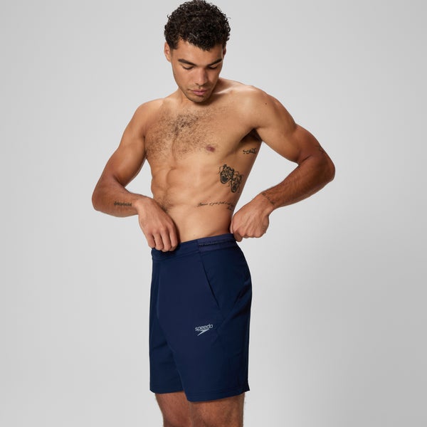 Speedo Men's Knit Warmup Shorts Navy