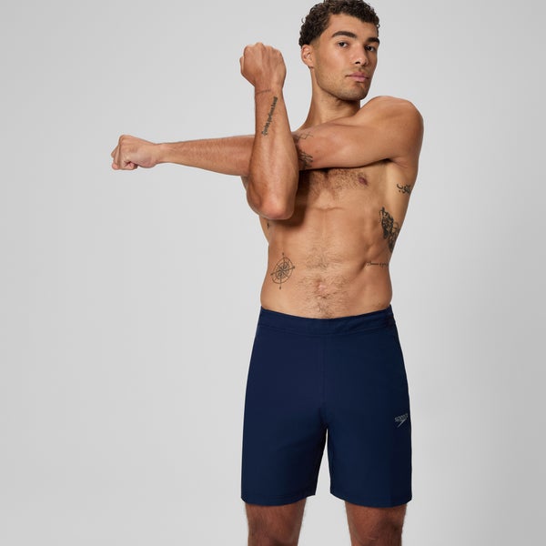 speedo Men's Knit Warmup Shorts Navy