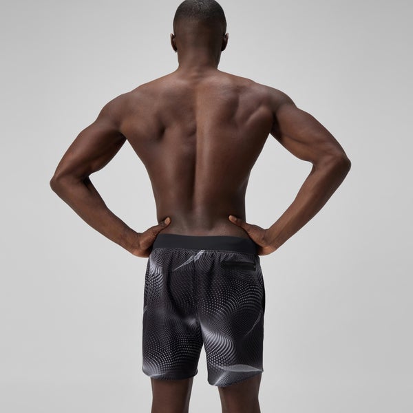 Speedo Men's Lookout Printed 16" Swim Trunks Gray