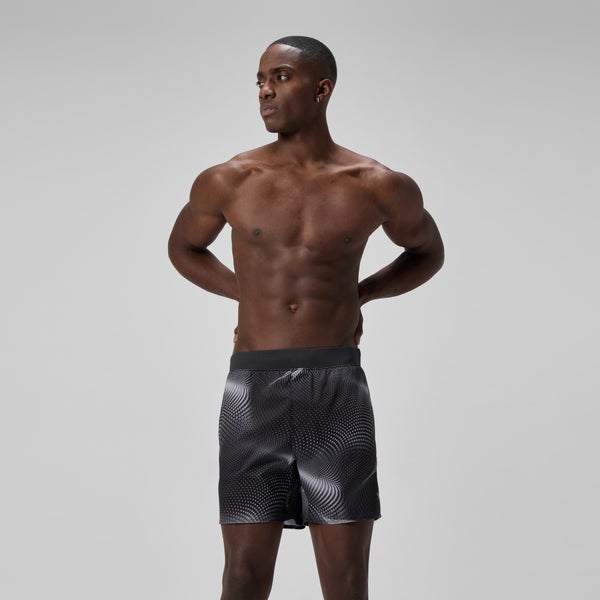 speedo Men's Lookout Printed 16" Swim Trunks Gray