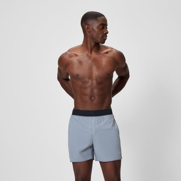 speedo Men's Lookout Solid 16" Swim Shorts Gray