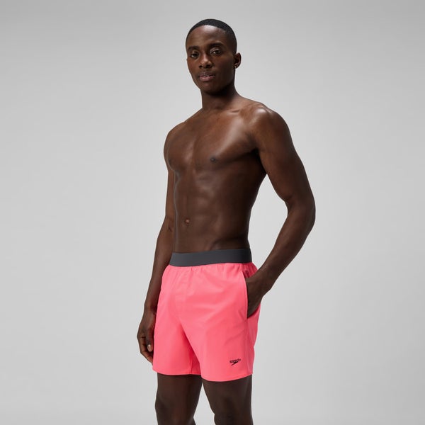 Speedo Men's Lookout Solid 16" Swim Trunks Orange