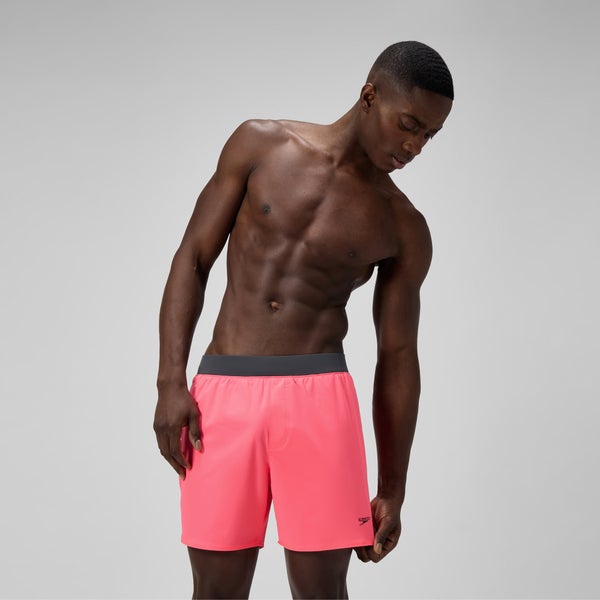 speedo Men's Lookout Solid 16" Swim Trunks Orange