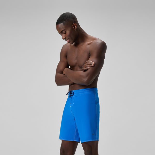 Speedo Men's Lookout Solid 18" Boardshorts Blue