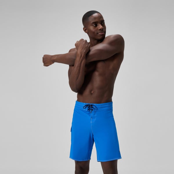 speedo Men's Lookout Solid 18" Boardshorts Blue