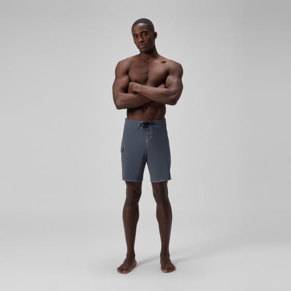 Speedo Men's Lookout Solid 18" Boardshorts Gray