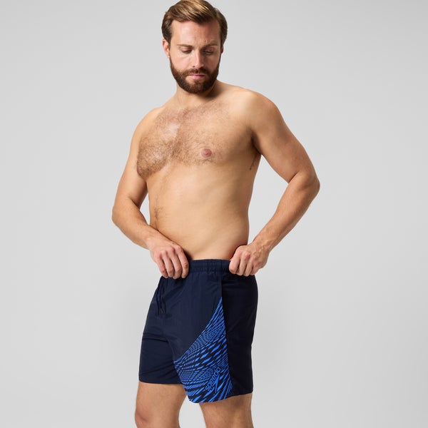 Speedo Men's Medley Logo 16" Swim Trunks Navy