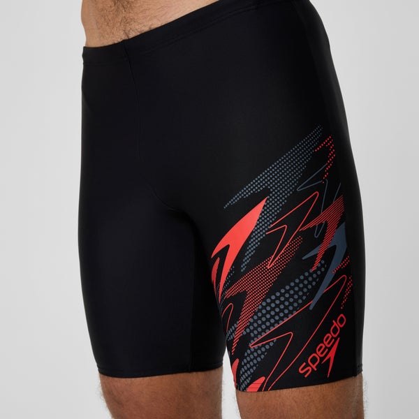 Speedo Men's Medley Logo Jammer Black/Red