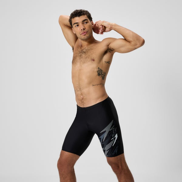Speedo Men's Medley Logo Jammer Gray/Black