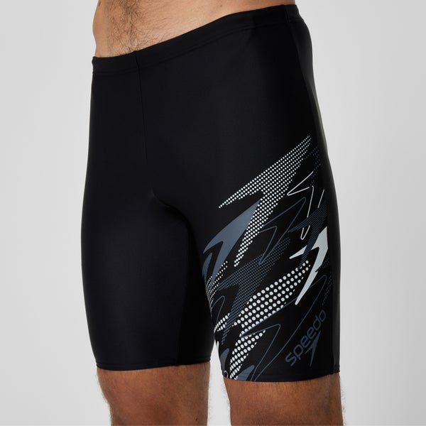 Speedo Men's Medley Logo Jammer Gray/Black