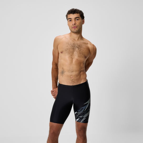 speedo Men's Medley Logo Jammer Gray/Black