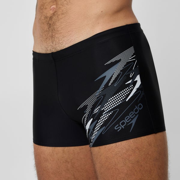 Speedo Men's Medley Logo Square Leg Gray/Black