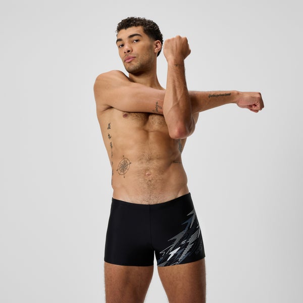 speedo Men's Medley Logo Square Leg Gray/Black
