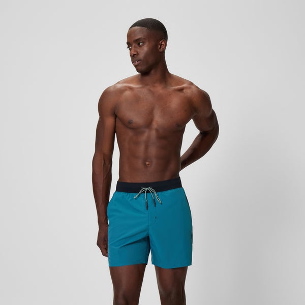 speedo Men's Never Stop Solid 16" Swim Shorts Blue