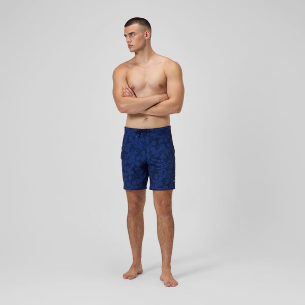 Speedo Men's Print Boardshort 18" Blue/Navy