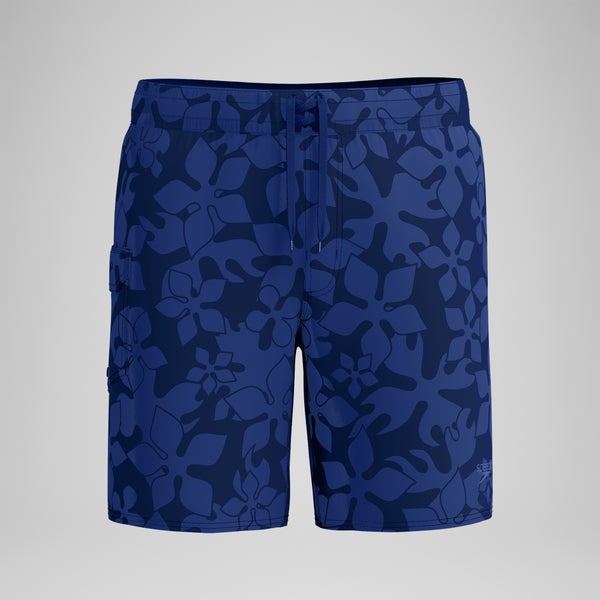 Speedo Men's Print Boardshort 18" Blue/Navy