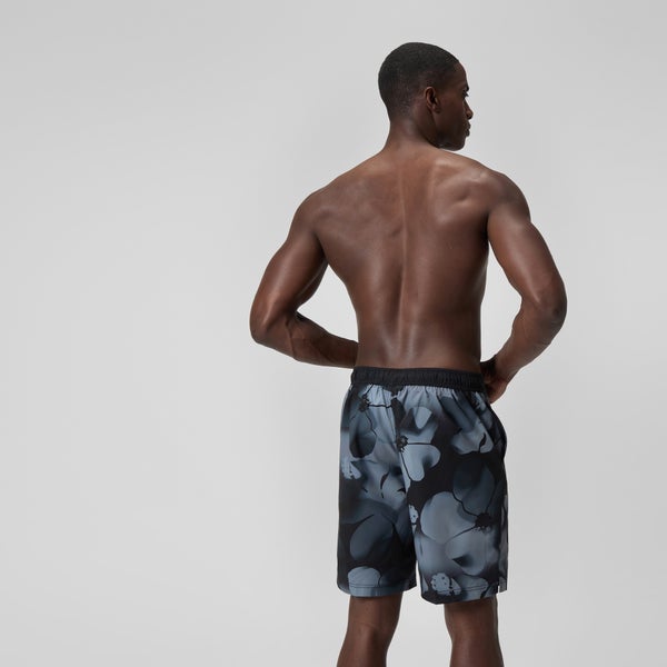 Speedo Men's Print Bondi Boardshort 20" Black/Gray