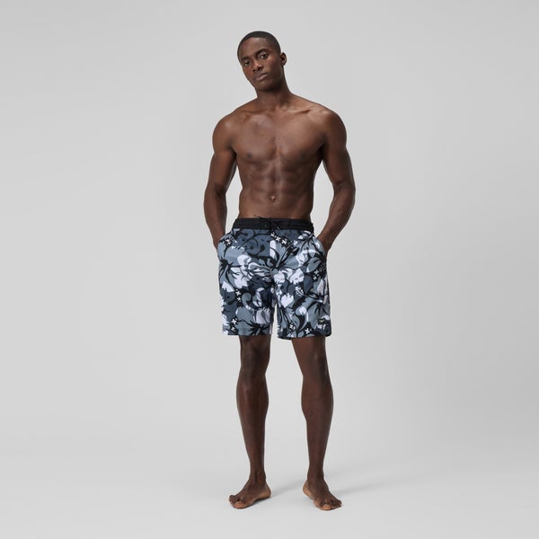 Speedo Men's Print Bondi Boardshort 20" Black/Gray