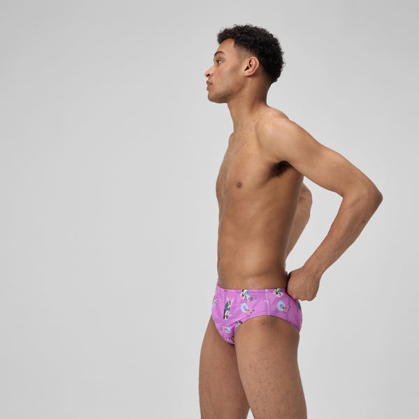 Speedo Men's Printed One Brief Pink