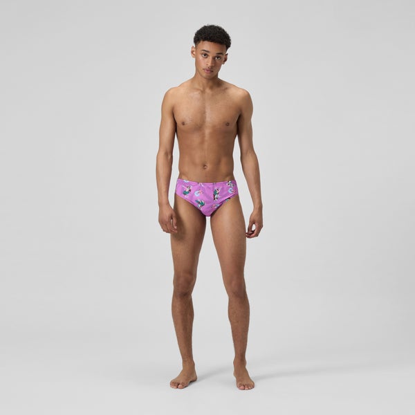 Speedo Men's Printed One Brief Pink