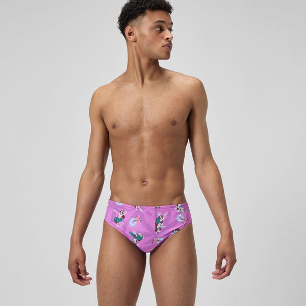 speedo Men's Printed One Brief Pink
