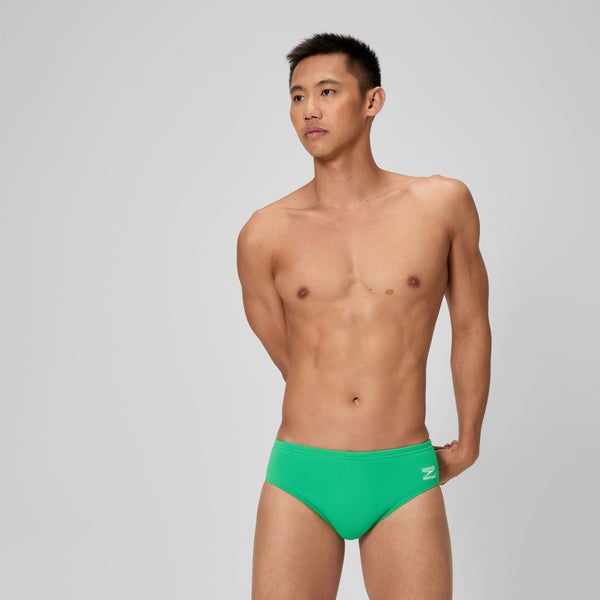 speedo Men's Solid Brief Green